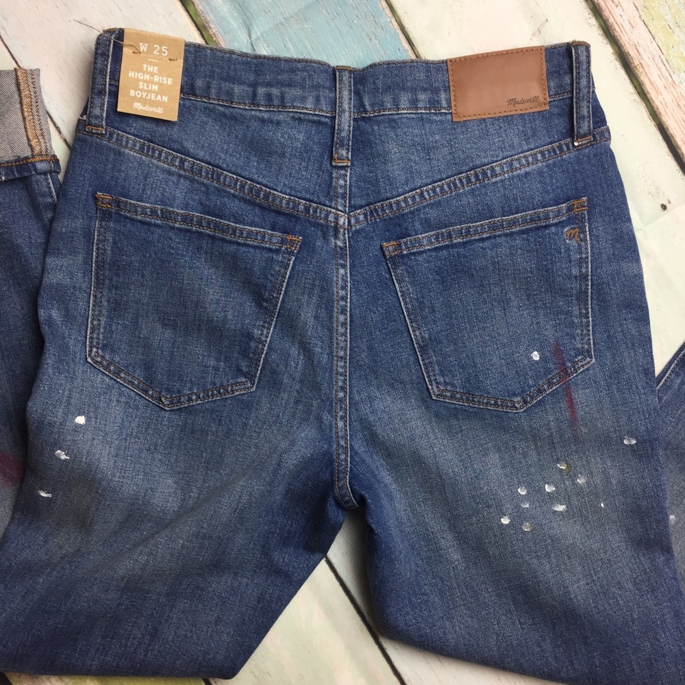 NWT Madewell slim boyjean: painter edition - Picture 6 of 8